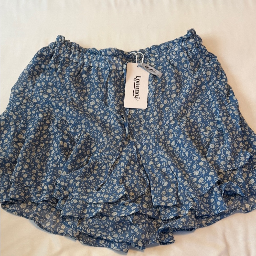 Women’s Lommoj Blue Floral Skort